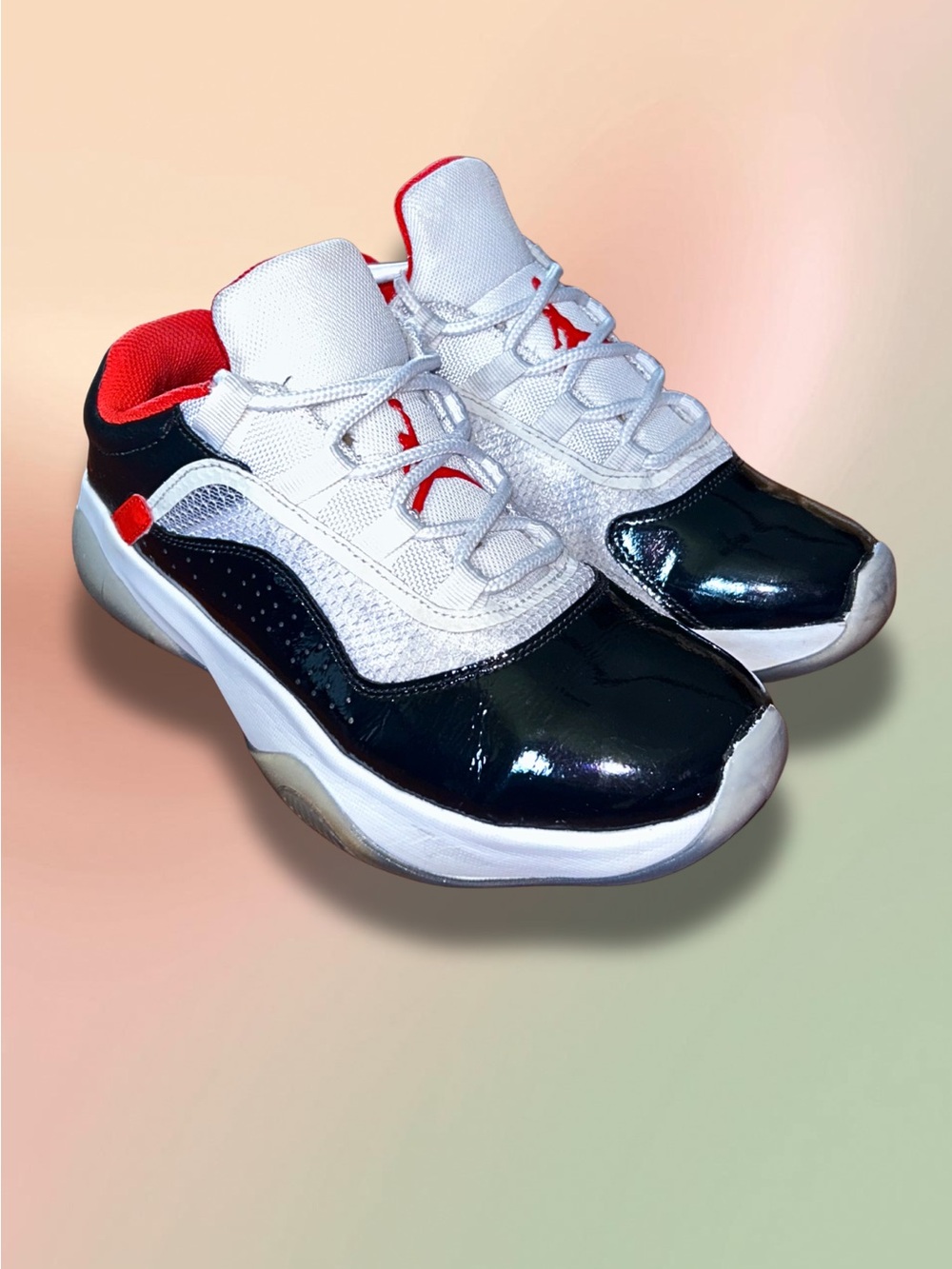 Nike Air Jordan CMFT 11 (CMFT XI) Youth Shoes White/Black/Red Size 6Y AQ2797-160